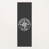 Compass star monogram, personaliseerbaar embleem yogamat (Voorkant)