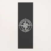 Compass star monogram, personaliseerbaar embleem yogamat (Achterkant)