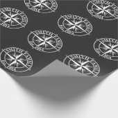 Compass star monogram personalizable emblem cadeaupapier (Hoek)