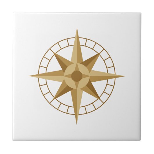 Compass Star Tegeltje (Voorkant)