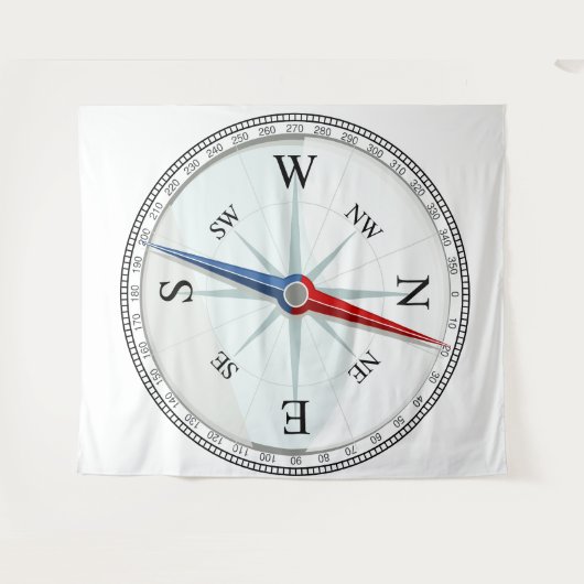 Compass Tapestry Wandkleed (Voorkant (horizontaal))