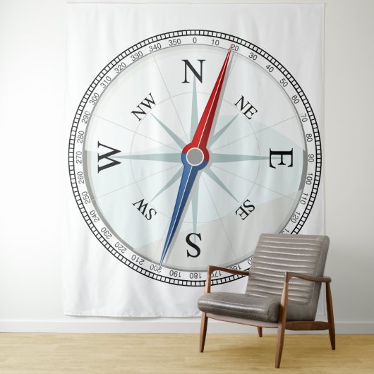 Compass Tapestry Wandkleed (In situ)