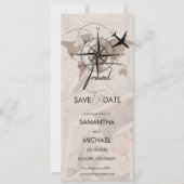 Compass Travel Bestemming Bruine Kaart Opslaan van (Voorkant)