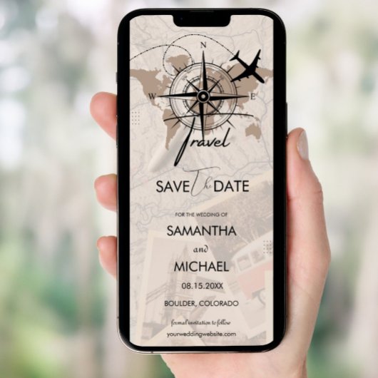 Compass Travel Bestemming Bruine Kaart Opslaan van