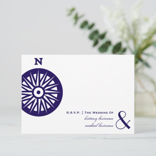 Compass Wedding RSVP (Staand voorkant)