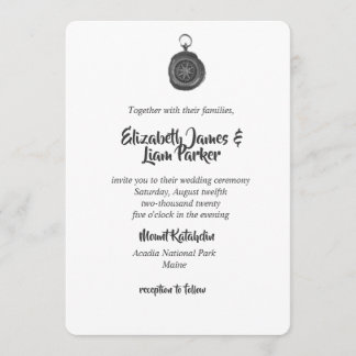 Compass Wedding-uitnodigingen Kaart