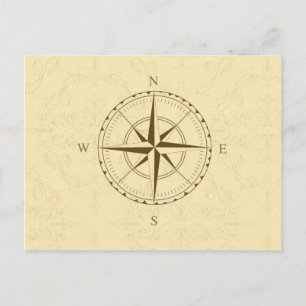 compass zuidoosten briefkaart