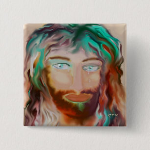 Compassie Art Pin Vierkante Button 5,1 Cm