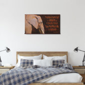 Compassie - Elefant & Literary Quote - Rustige BG Canvas Afdruk (Insitu (Slaapkamer))