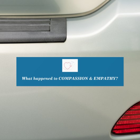 Compassie en empathie bumpersticker (Op auto)