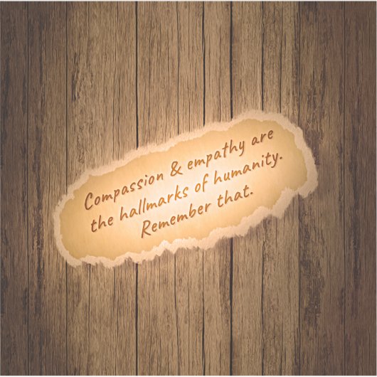 Compassie en empathie zijn de Hallarinaties van de Sticker (Voorkant)