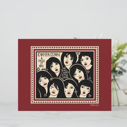 Compassie Geef het door op_flatpapier — vel 11 x 8 (Staand voorkant)