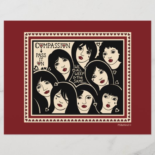 Compassie Geef het door op_flatpapier — vel 11 x 8 (Voorkant)