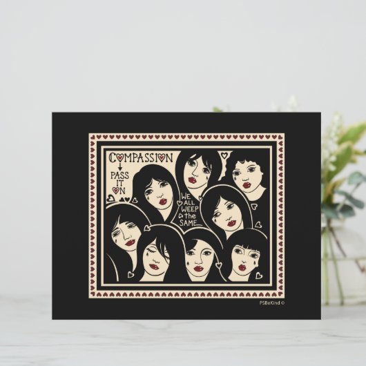 Compassie Geef het door op_flatpapier — vel 11 x 8 (Staand voorkant)