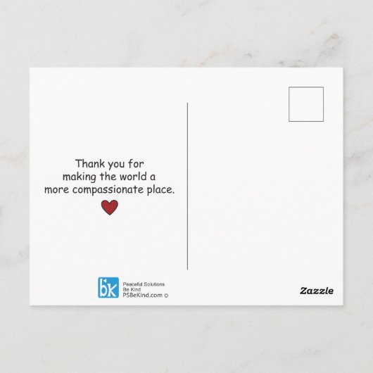 Compassie geeft het door aan_ Briefkaart (Achterkant)