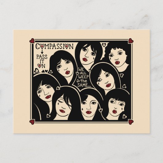 Compassie geeft het door aan_ Briefkaart (Voorkant)