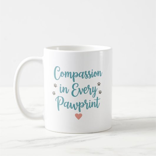 Compassie in elke pootafdruk – veterinair technicu koffiemok (Links)