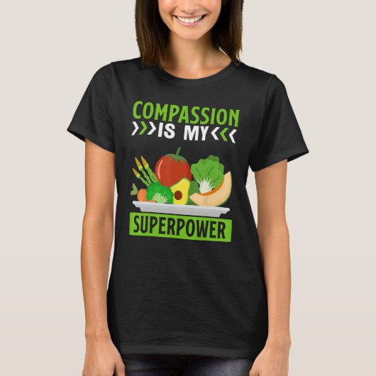 Compassie is mijn Superpower I Vegan T-shirt (Voorkant)