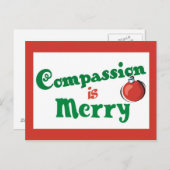 Compassie is prettig kerstfeest feestdagenkaart (Voorkant / Achterkant)