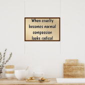 Compassie lijkt radicaal poster (Keuken)