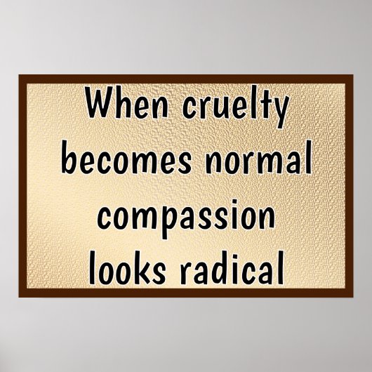 Compassie lijkt radicaal poster (Voorkant)