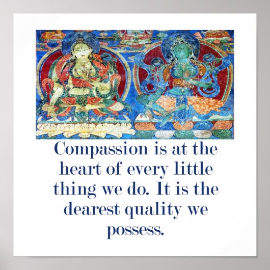 Compassie staat centraal - compassie citaat poster (Voorkant)