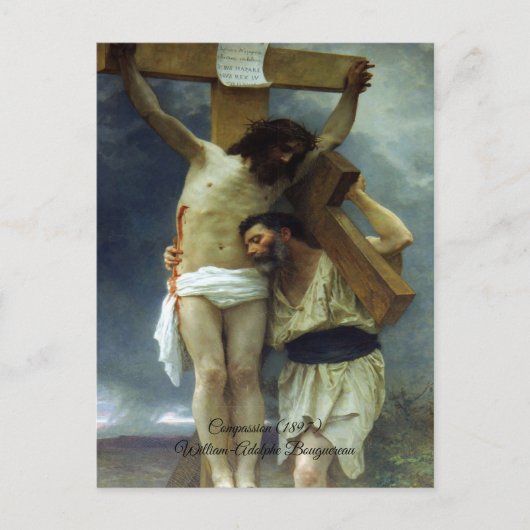 Compassie van Christus Bouguereau Briefkaart (Voorkant)