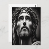 Compassie van de Verlosser in zwart-wit Briefkaart (Voorkant / Achterkant)