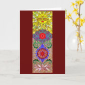 Compassiemozaïek van Jennifer Kuhns Kaart (Gele Bloem)