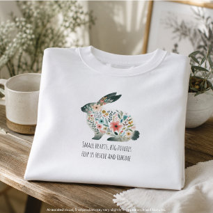 Compassievol Konijnreddingsontwerp met Bloemen Tri-Blend Shirt