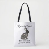 Compassievolle Aardetoon Bloemkonijnredding Tote Bag (Voorkant)