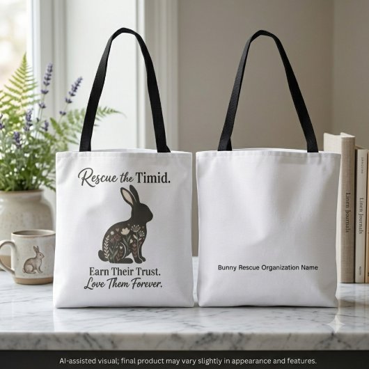 Compassievolle Aardetoon Bloemkonijnredding Tote Bag