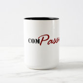 ComPASSION (15oz 2-toon Mok) Tweekleurige Koffiemok (Center)