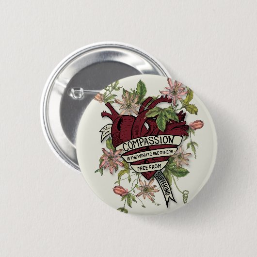 Compassion Button - Dalai Lama (Voorkant /achterkant)