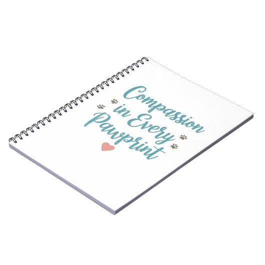 Compassion in Every Pawprint – Vet Tech Notitieboek (Linkerzijde)
