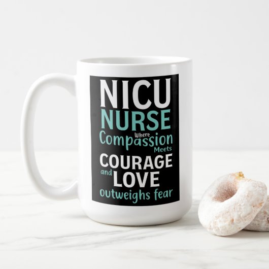 Compassion Meets Courage – Fearless & Kind Koffiemok (Met donut)