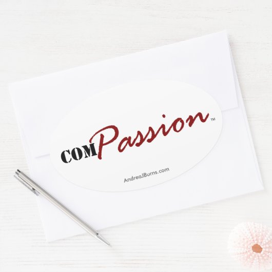 ComPASSION (Sticker) Ovale Sticker (Envelop)
