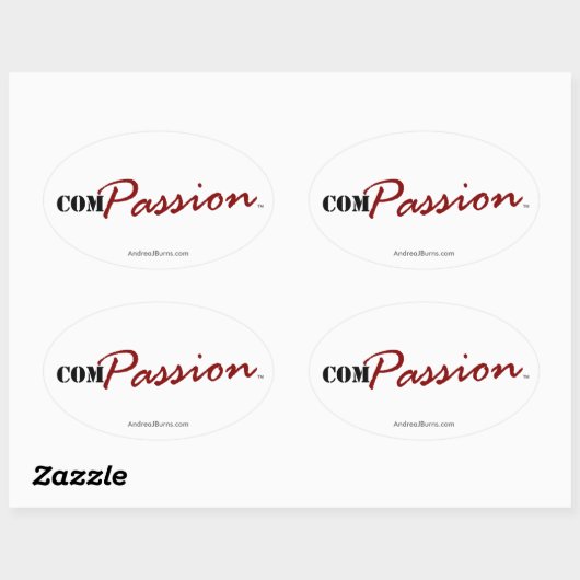 ComPASSION (Sticker) Ovale Sticker (Vel)