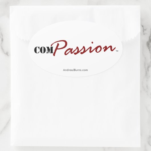 ComPASSION (Sticker) Ovale Sticker (Tas)