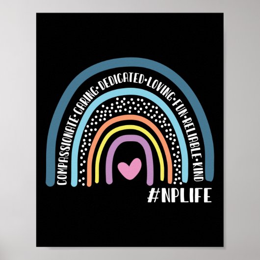 Compassionate Caring Dedicate Caring van verpleegk Poster (Voorkant)
