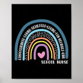 Compassionate Caring Dedicated Loving School Zurse Poster (Voorkant)