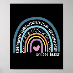 Compassionate Caring Dedicated Loving School Zurse Poster