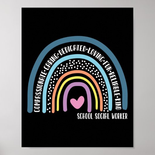 Compassionate Caring School Social Worker Poster (Voorkant)