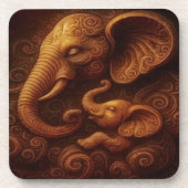 Compassionate Elephants Beverage Coaster Bier Onderzetter (Voorkant)
