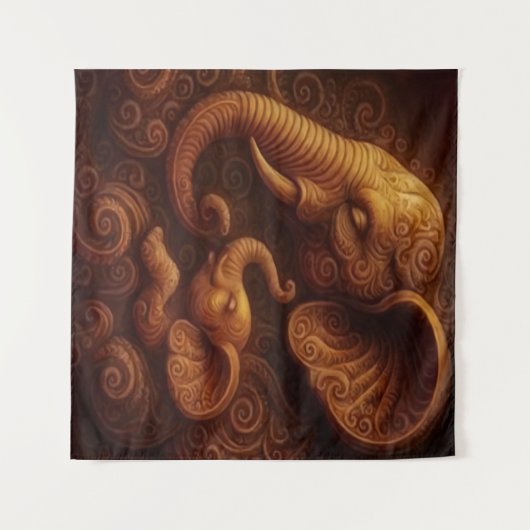 Compassionate Elephants  Wandkleed (Voorkant (horizontaal))