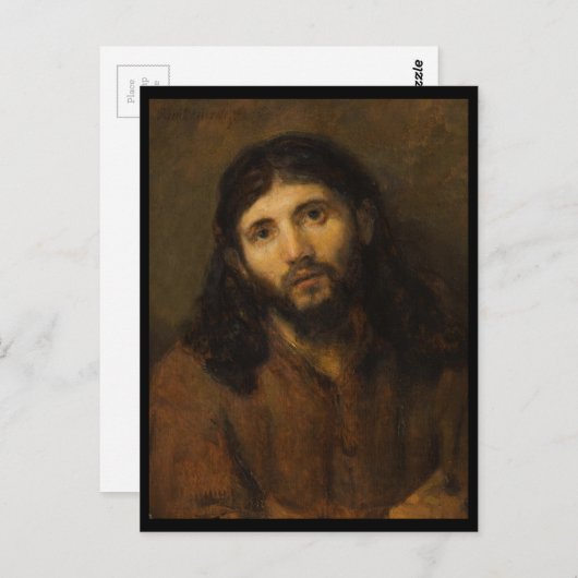 Compassionate Eyes Jesus Briefkaart (Voorkant / Achterkant)