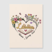 Compassionate Librarian – Floral Heart Design (Voorkant)