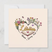 Compassionate Librarian – Floral Heart Design (Voorkant)
