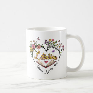 Compassionate Librarian – Floral Heart Design Koffiemok