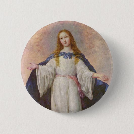 Compassionate Mary-toets Ronde Button 5,7 Cm (Voorkant)